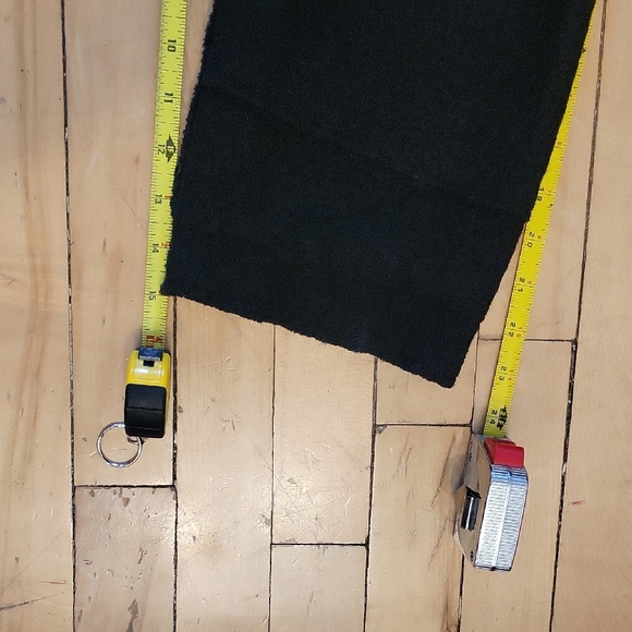 Laura Plus Elegant Black Double-Breasted Pea Coat 50% Wool - Picture 11 of 15